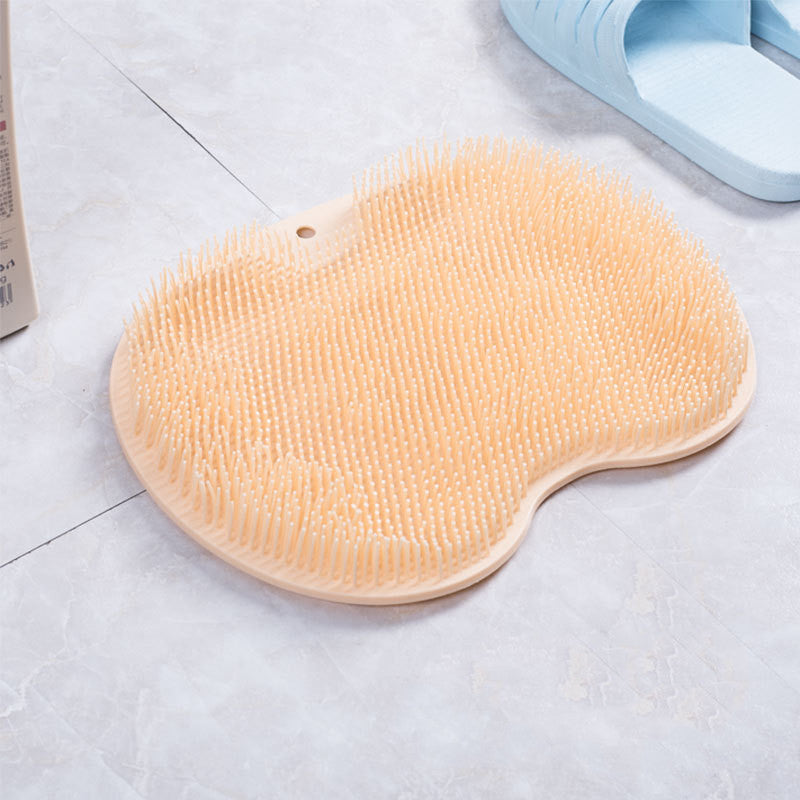2-in-1 Non-Slip Massage Bath Mat – Suction Cup Back Scrubber & Foot Pad