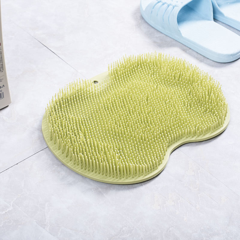 2-in-1 Non-Slip Massage Bath Mat – Suction Cup Back Scrubber & Foot Pad