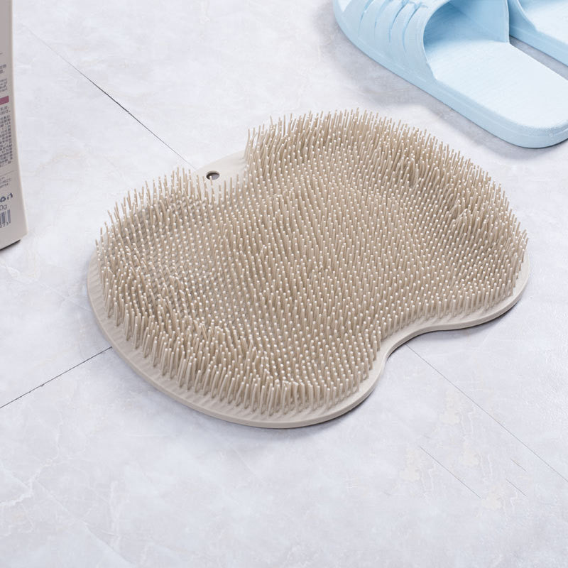 2-in-1 Non-Slip Massage Bath Mat – Suction Cup Back Scrubber & Foot Pad