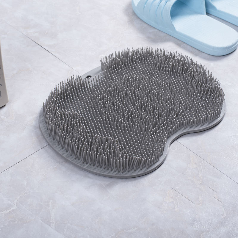 2-in-1 Non-Slip Massage Bath Mat – Suction Cup Back Scrubber & Foot Pad