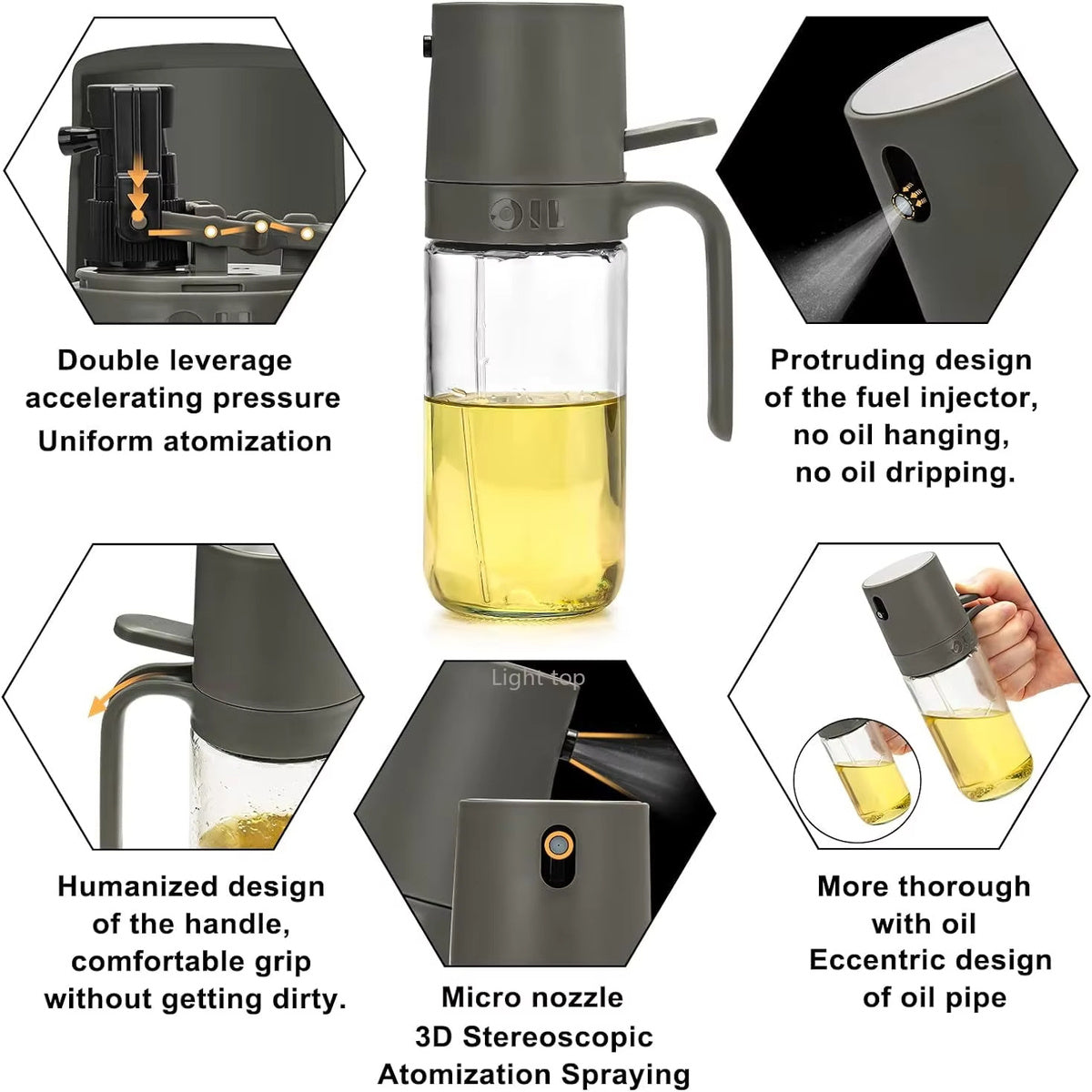 Premium Glass Oil Sprayer – Olive Oil Mister for Cooking & BBQ