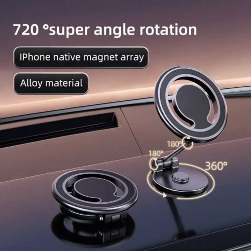 Magnetic 360° Phone Holder – Strong Grip Car & Desk Mount