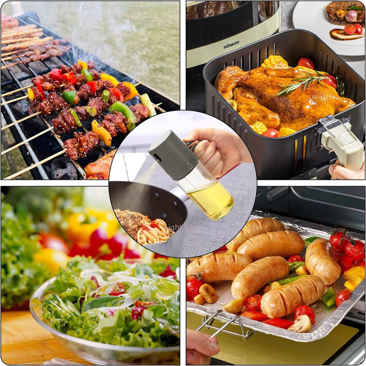 Premium Glass Oil Sprayer – Olive Oil Mister for Cooking & BBQ