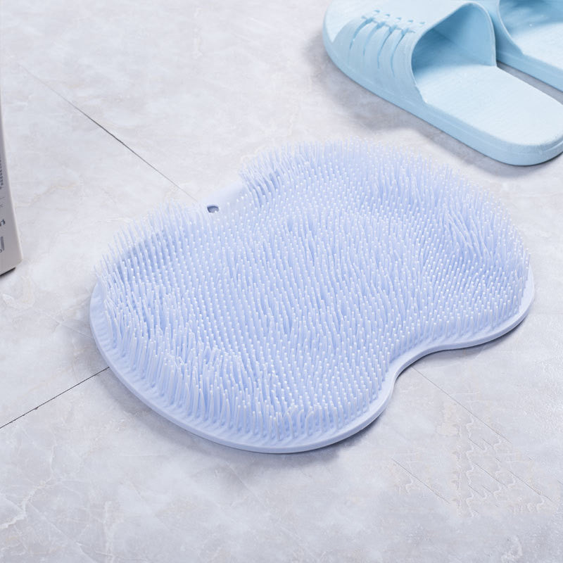 2-in-1 Non-Slip Massage Bath Mat – Suction Cup Back Scrubber & Foot Pad