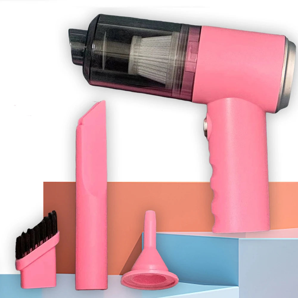 3-in-1 USB Car Vacuum Cleaner – Suction, Blow & Precision