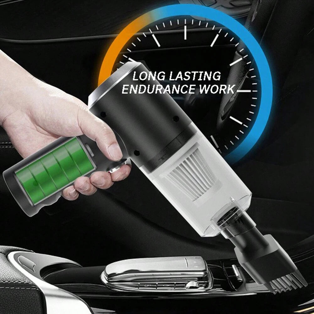 3-in-1 USB Car Vacuum Cleaner – Suction, Blow & Precision