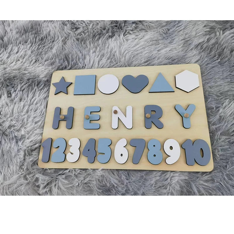 Personalized Wooden Name Puzzle – Montessori Toy for Toddlers