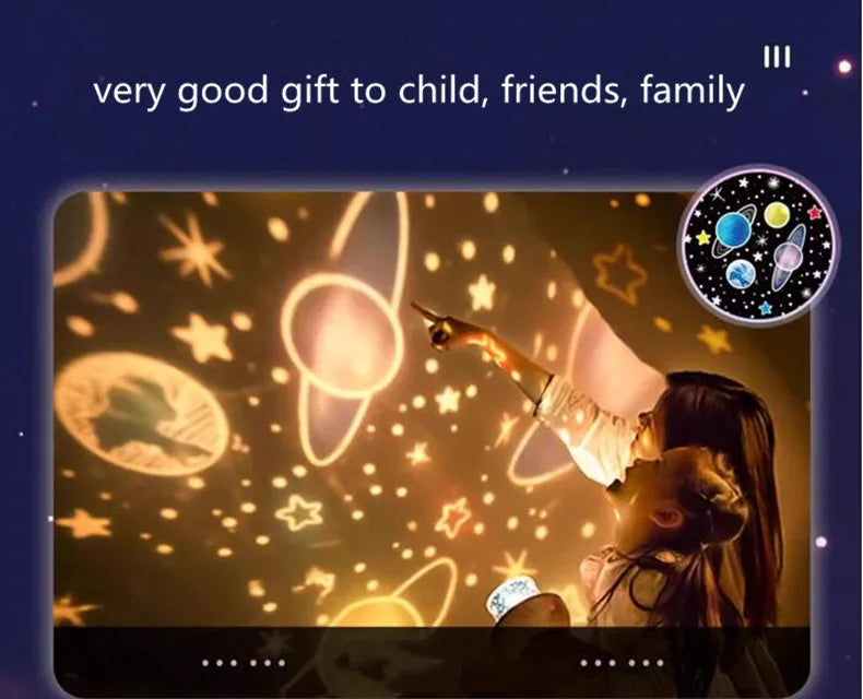Starry Sky Galaxy Projector Night Light – Dreamy Room Lamp