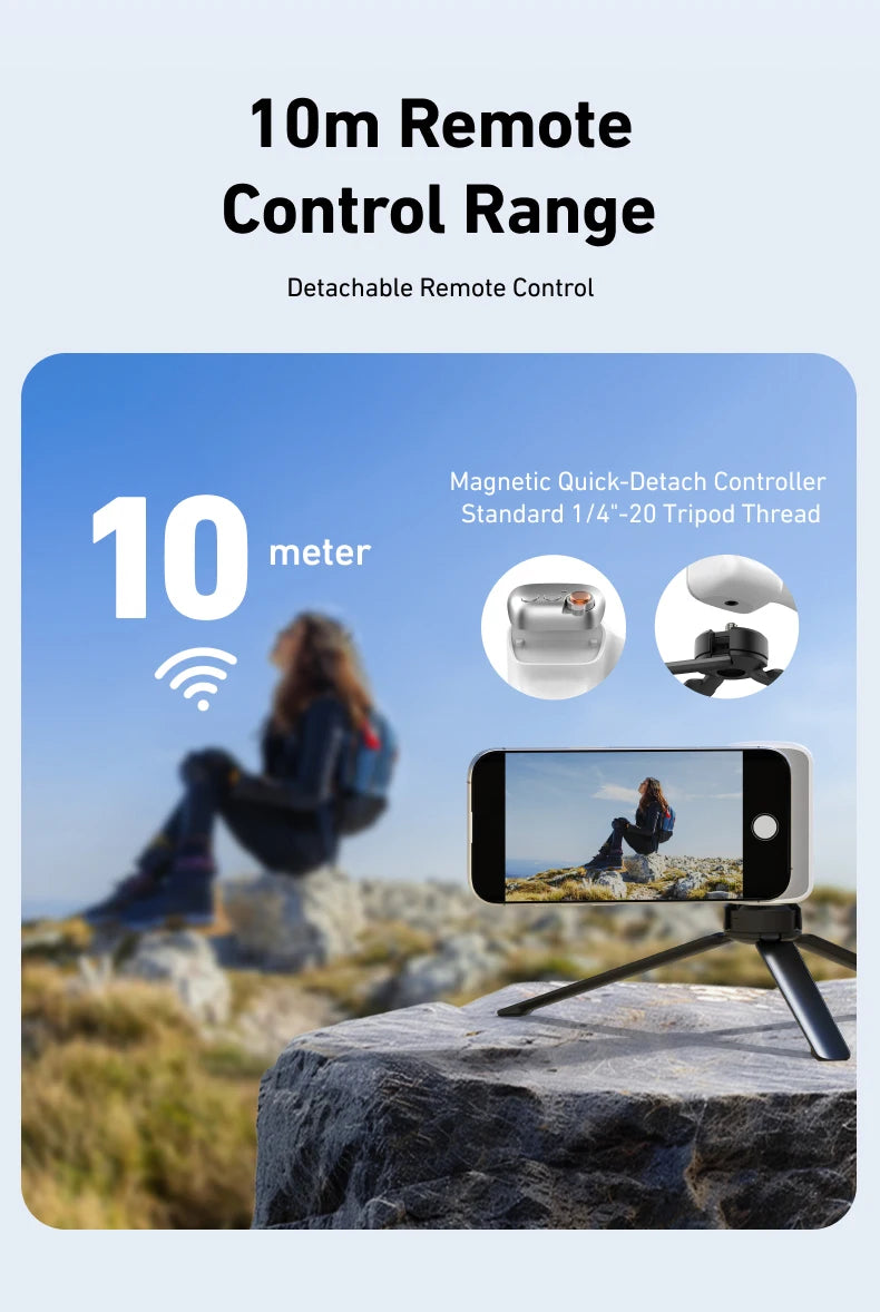 Magnetic Phone Grip with Remote – Pro Video Handle for iPhone & Android