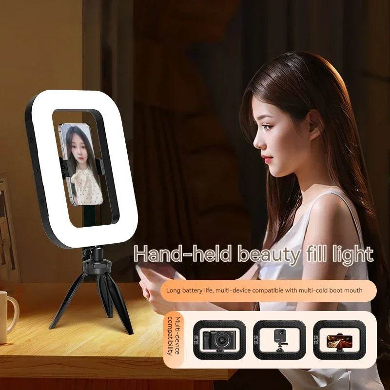 Rechargeable RGB Ring Light – Phone Mount for TikTok & Live