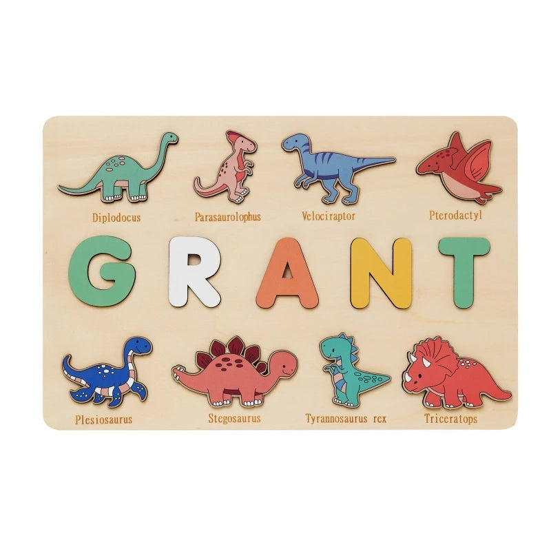Personalized Wooden Name Puzzle – Montessori Toy for Toddlers