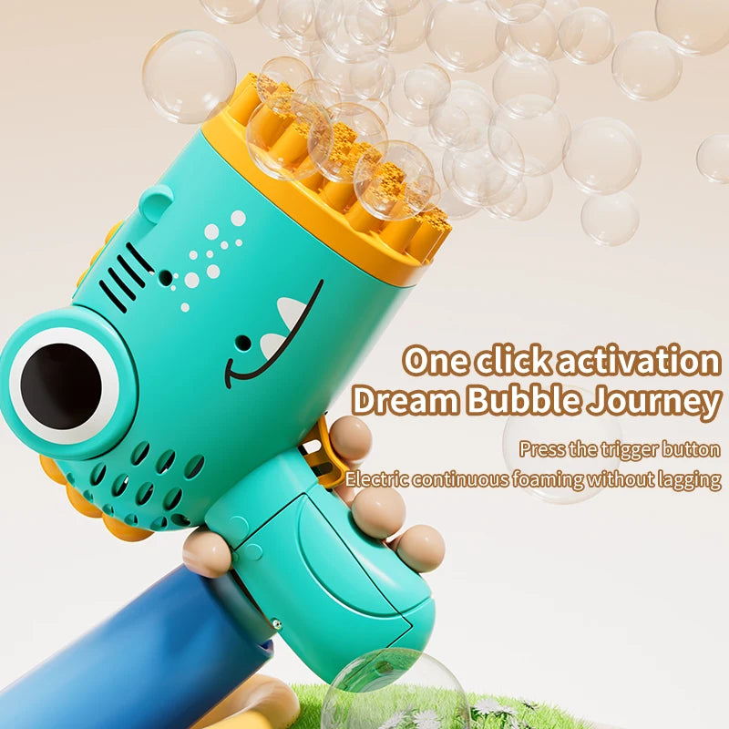 Dino Bubble Gun for Kids – Automatic Bubble Blaster Toy