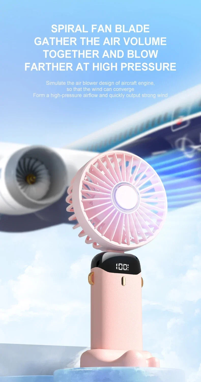 Portable Neck Fan – Foldable USB Rechargeable Mini Cooler