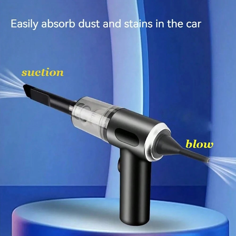 3-in-1 USB Car Vacuum Cleaner – Suction, Blow & Precision