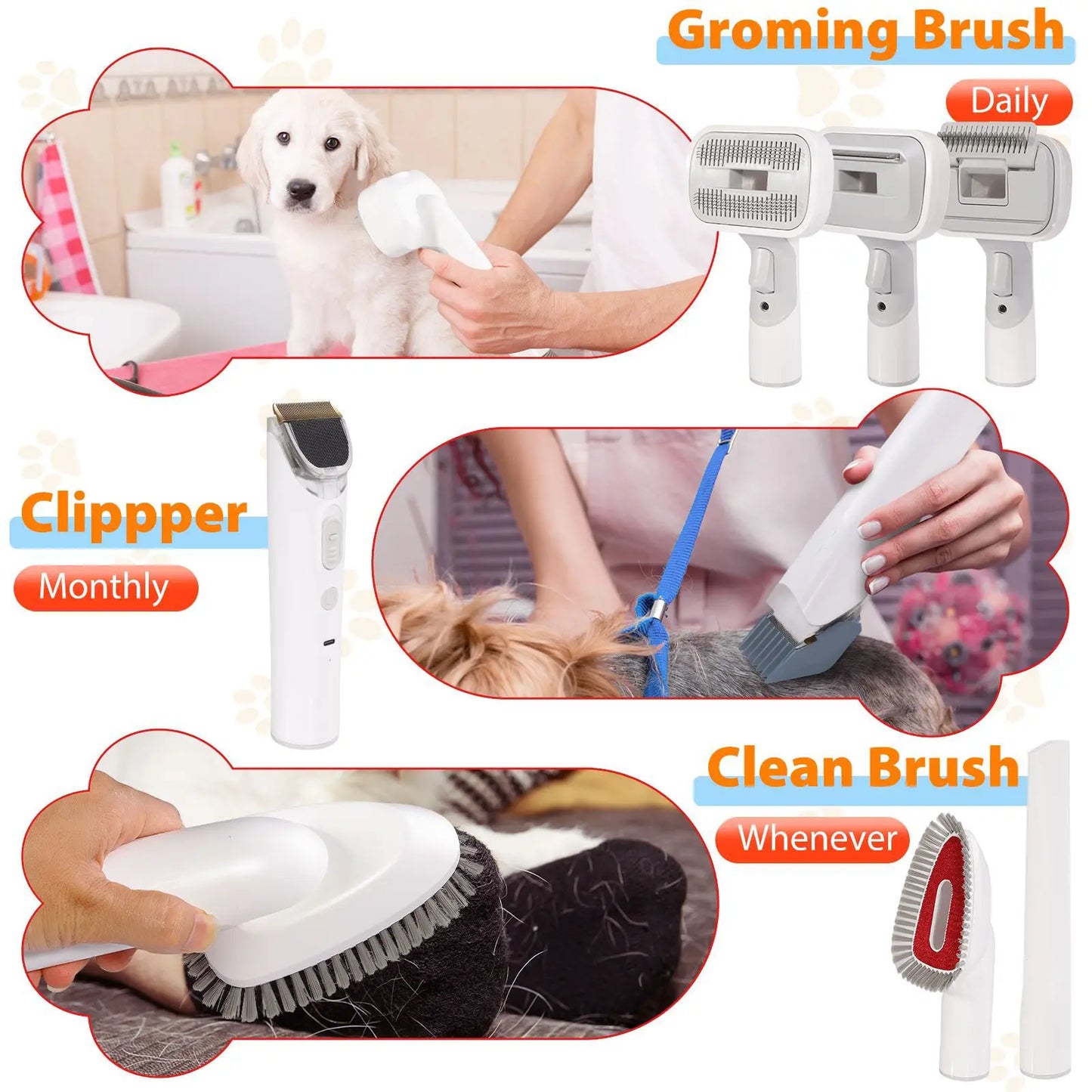 Pet Grooming Vacuum Cleaner – Brush & Vacuum in One