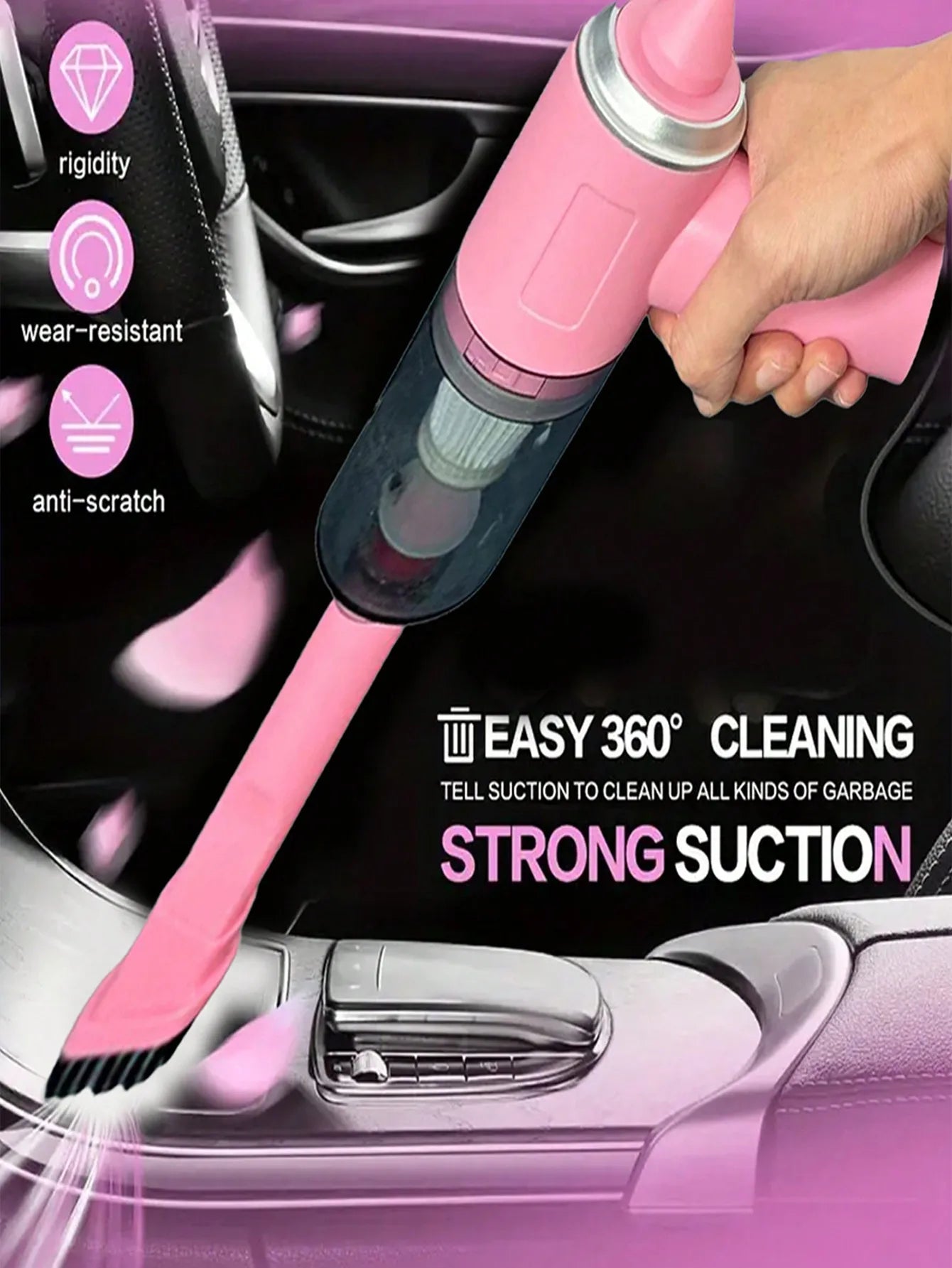 3-in-1 USB Car Vacuum Cleaner – Suction, Blow & Precision