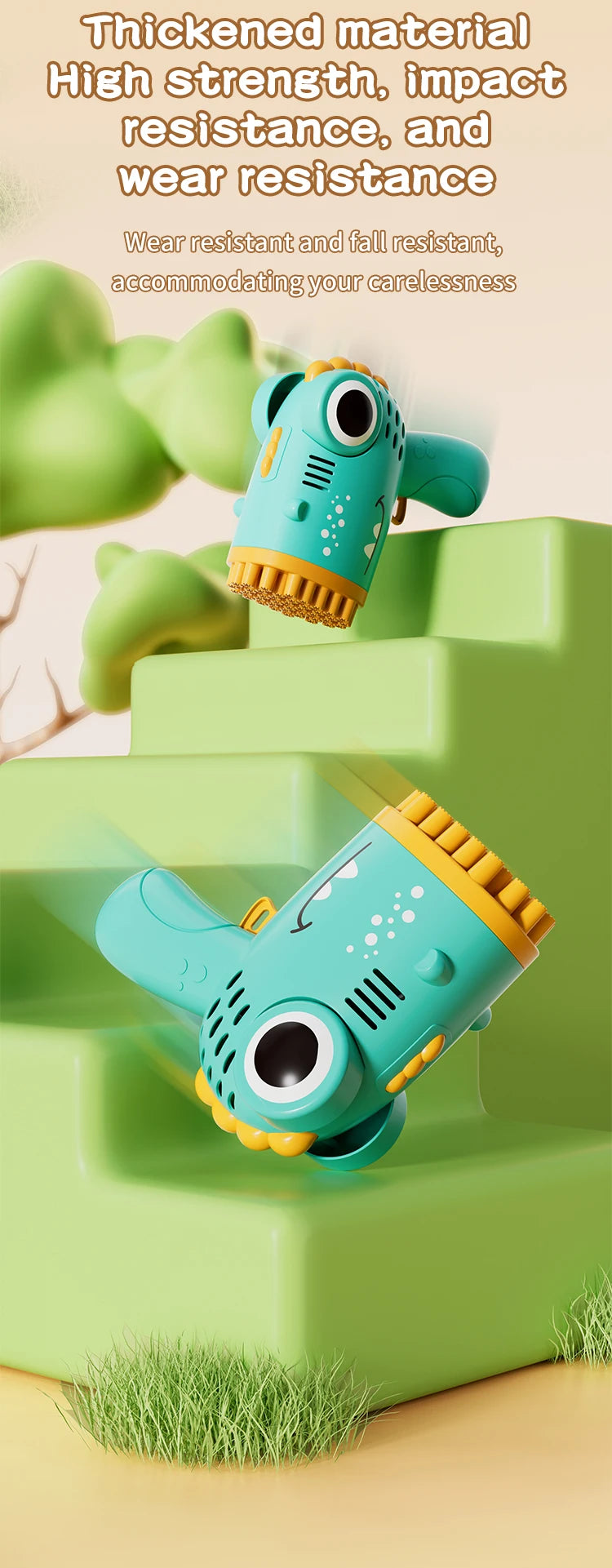Dino Bubble Gun for Kids – Automatic Bubble Blaster Toy