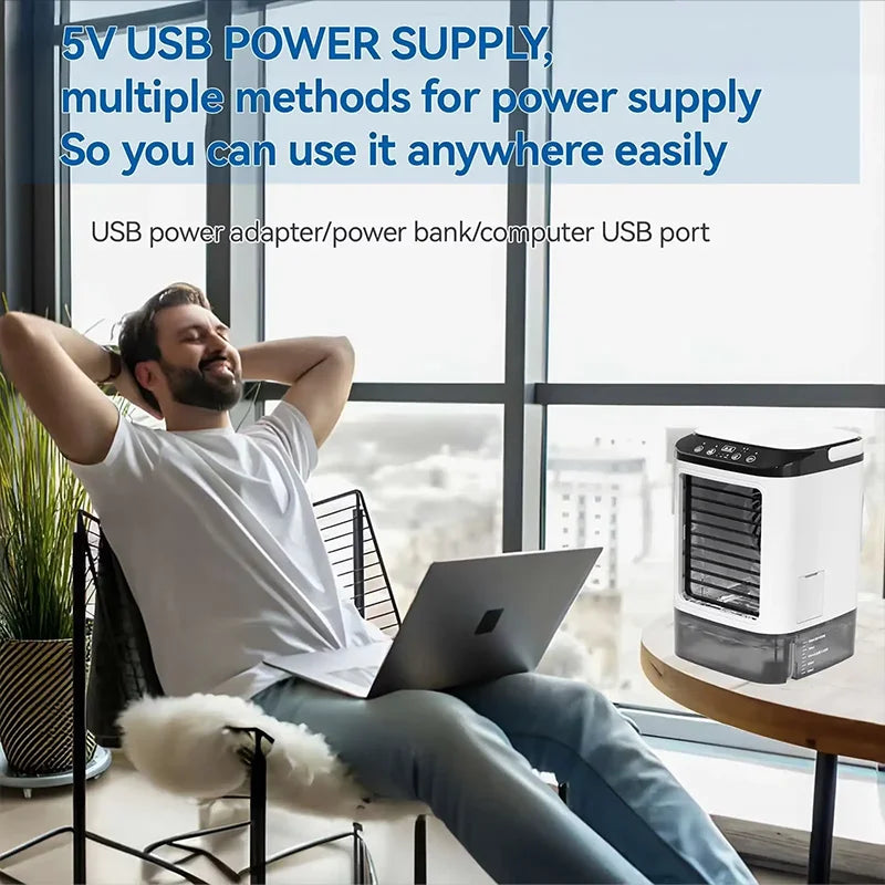 ChillAir™ Portable Mini AC – 3-in-1 Air Cooler, Humidifier & Fan