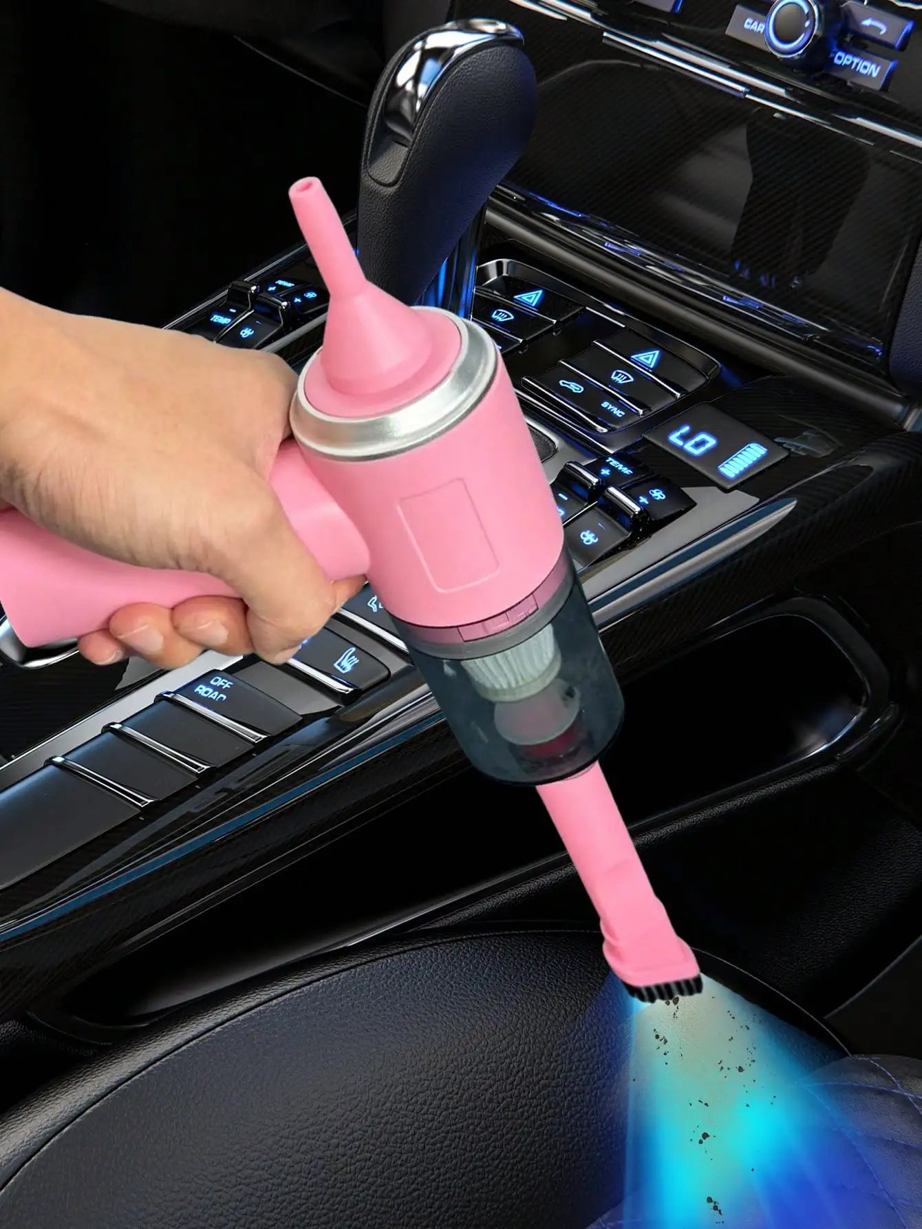 3-in-1 USB Car Vacuum Cleaner – Suction, Blow & Precision