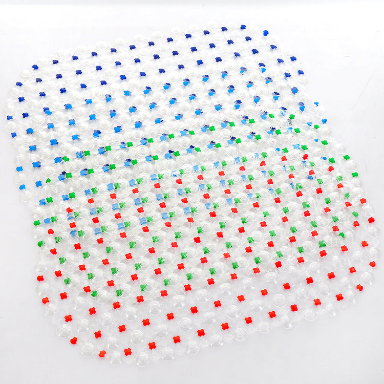 Colorful Anti-Slip Bathroom Mat – Suction Cup Grip + Drainage Design (35x63cm)