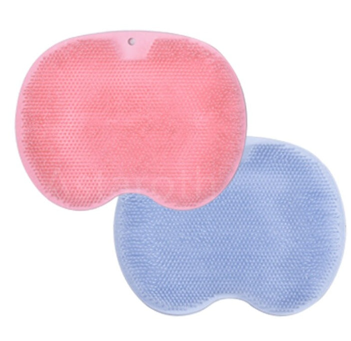 2-in-1 Non-Slip Massage Bath Mat – Suction Cup Back Scrubber & Foot Pad