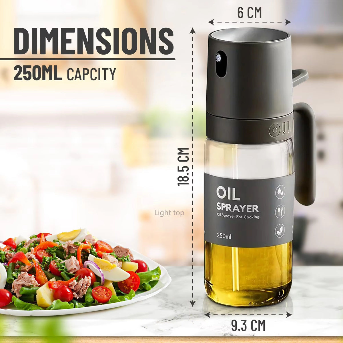 Premium Glass Oil Sprayer – Olive Oil Mister for Cooking & BBQ