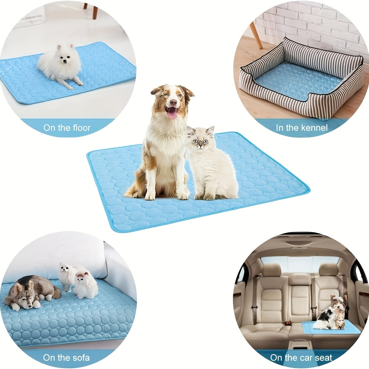 ChillMate™ Dog Cooling Mat – Non-Toxic Ice Silk Pad for Crates, Beds