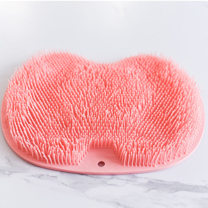2-in-1 Non-Slip Massage Bath Mat – Suction Cup Back Scrubber & Foot Pad