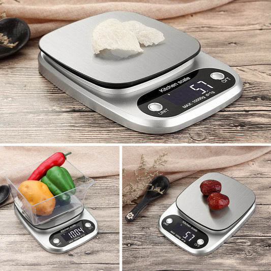 Digital Kitchen Scale – Stainless Steel Food Scale with LCD Display