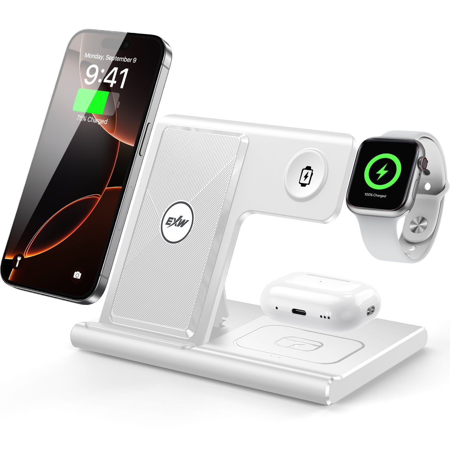 3-in-1 Wireless Charging Station – Fast 15W Dock