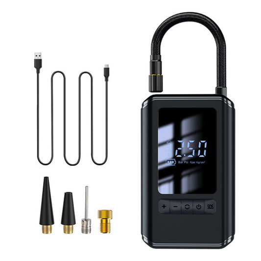 Mini Tire Inflator – Portable Cordless Car Air Compressor with LED Display & Auto Shut-Off