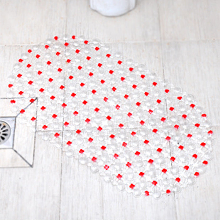 Colorful Anti-Slip Bathroom Mat – Suction Cup Grip + Drainage Design (35x63cm)