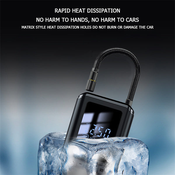 Mini Tire Inflator – Portable Cordless Car Air Compressor with LED Display & Auto Shut-Off