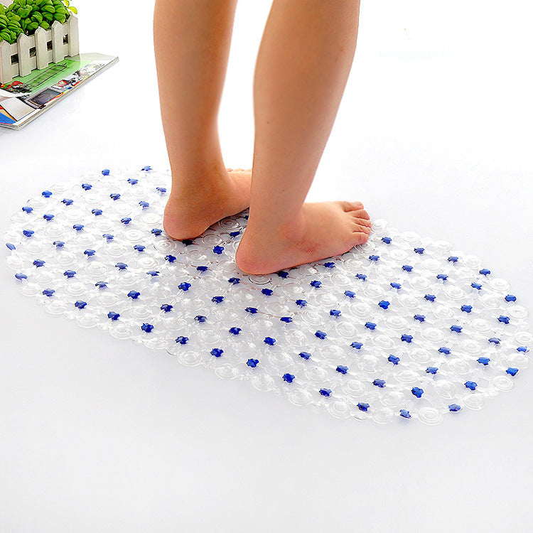 Colorful Anti-Slip Bathroom Mat – Suction Cup Grip + Drainage Design (35x63cm)
