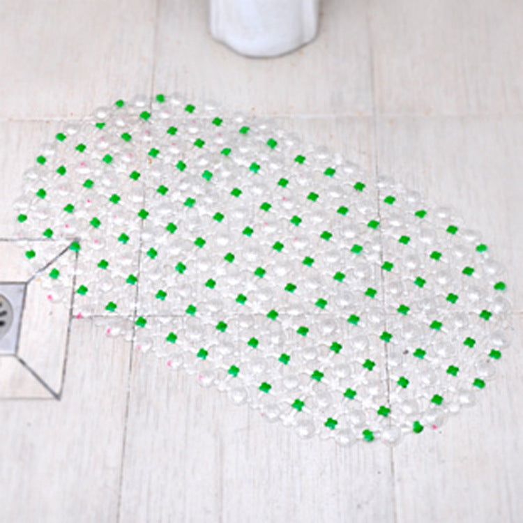 Colorful Anti-Slip Bathroom Mat – Suction Cup Grip + Drainage Design (35x63cm)