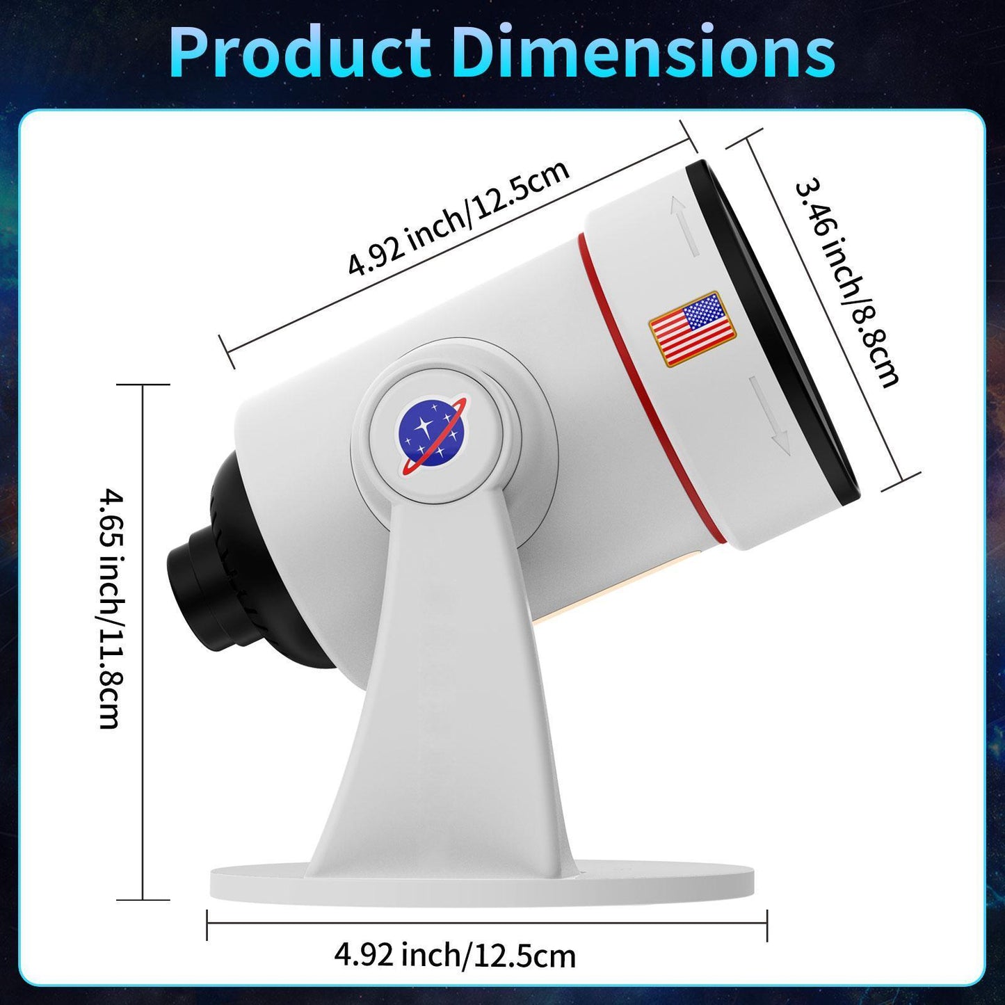 Galaxy Light Projector – 2025 HD Space Lamp for Bedroom & Living Room