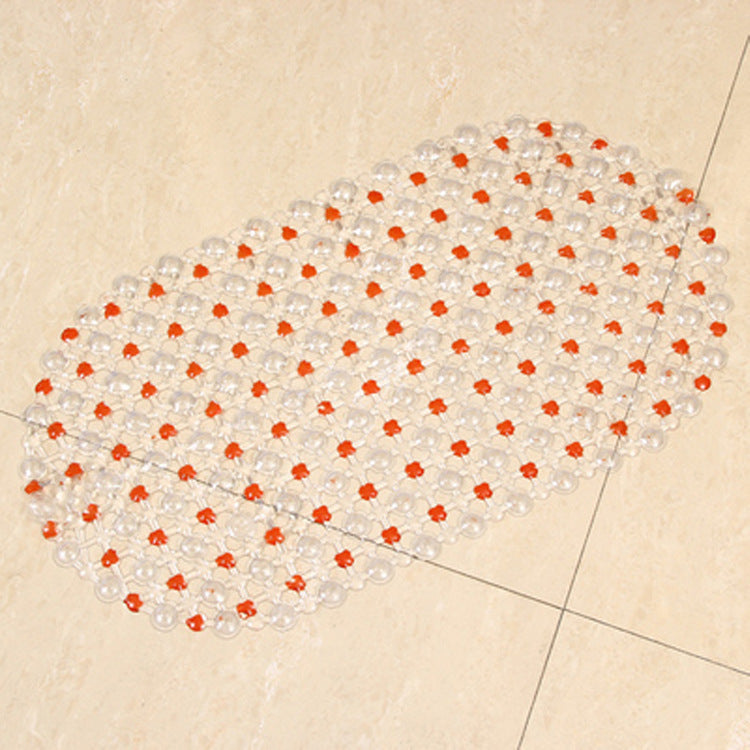 Colorful Anti-Slip Bathroom Mat – Suction Cup Grip + Drainage Design (35x63cm)