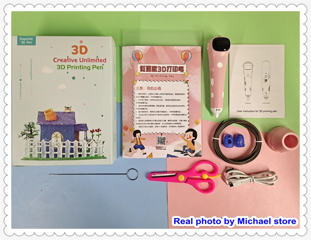 Safe 3D Printing Pen for Kids – Low Temp DIY Drawing Tool | Sounkary™