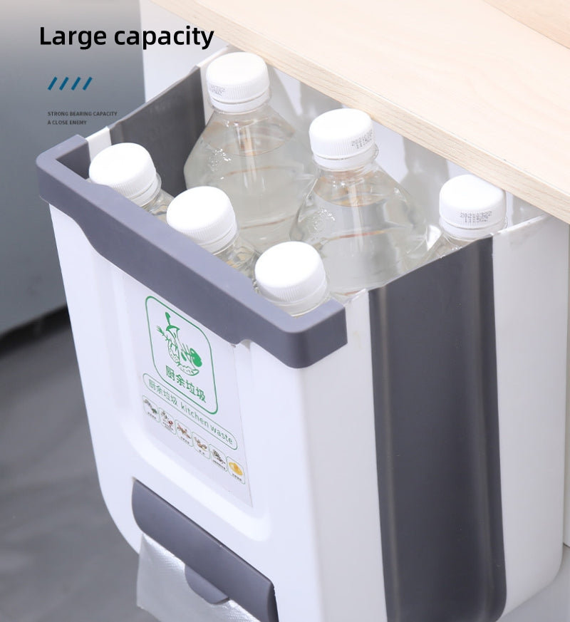 Foldable Kitchen Trash Bin | Wall-Mounted, Space-Saving Design