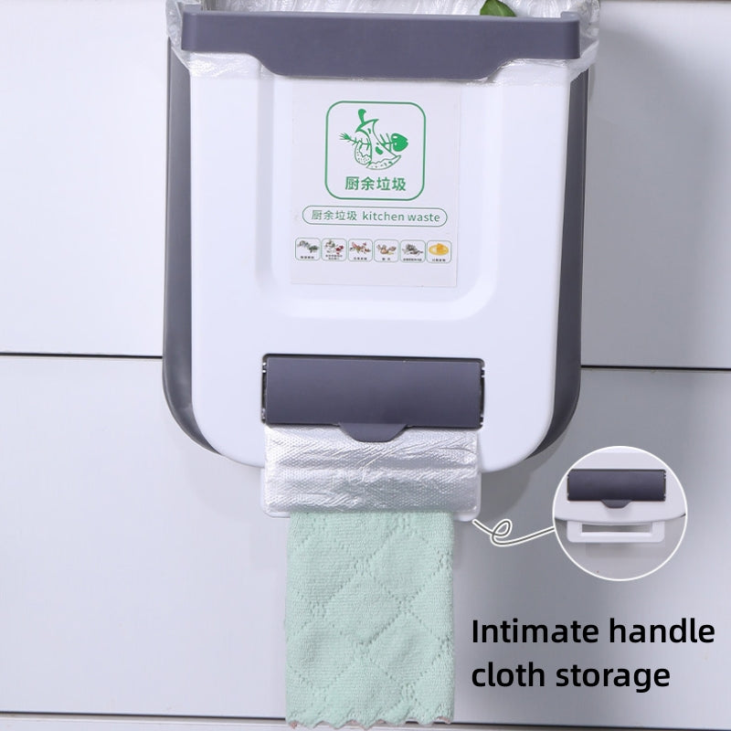 Foldable Kitchen Trash Bin | Wall-Mounted, Space-Saving Design