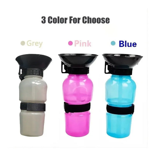 Portable Pet Water Bottle with Filter – Leakproof & One-Hand Use