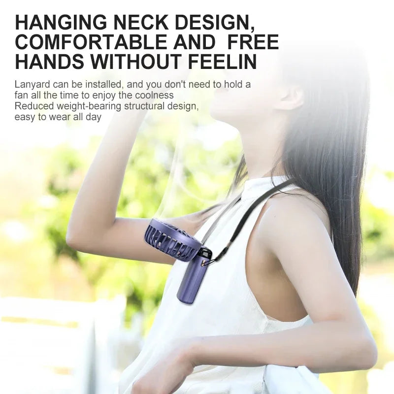 Portable Neck Fan – Foldable USB Rechargeable Mini Cooler