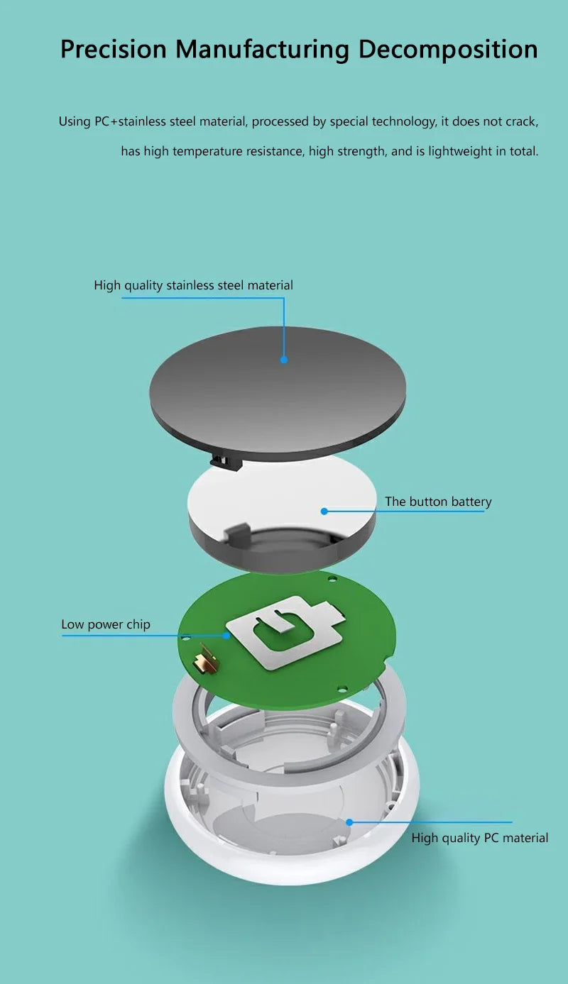 Mini Bluetooth Pet Tracker – Smart Location Tag for Dogs & Cats