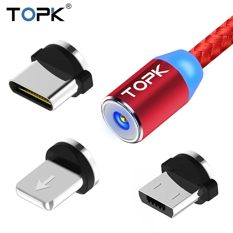 3-in-1 Magnetic Charging Cable | USB-C, Lightning, Micro USB