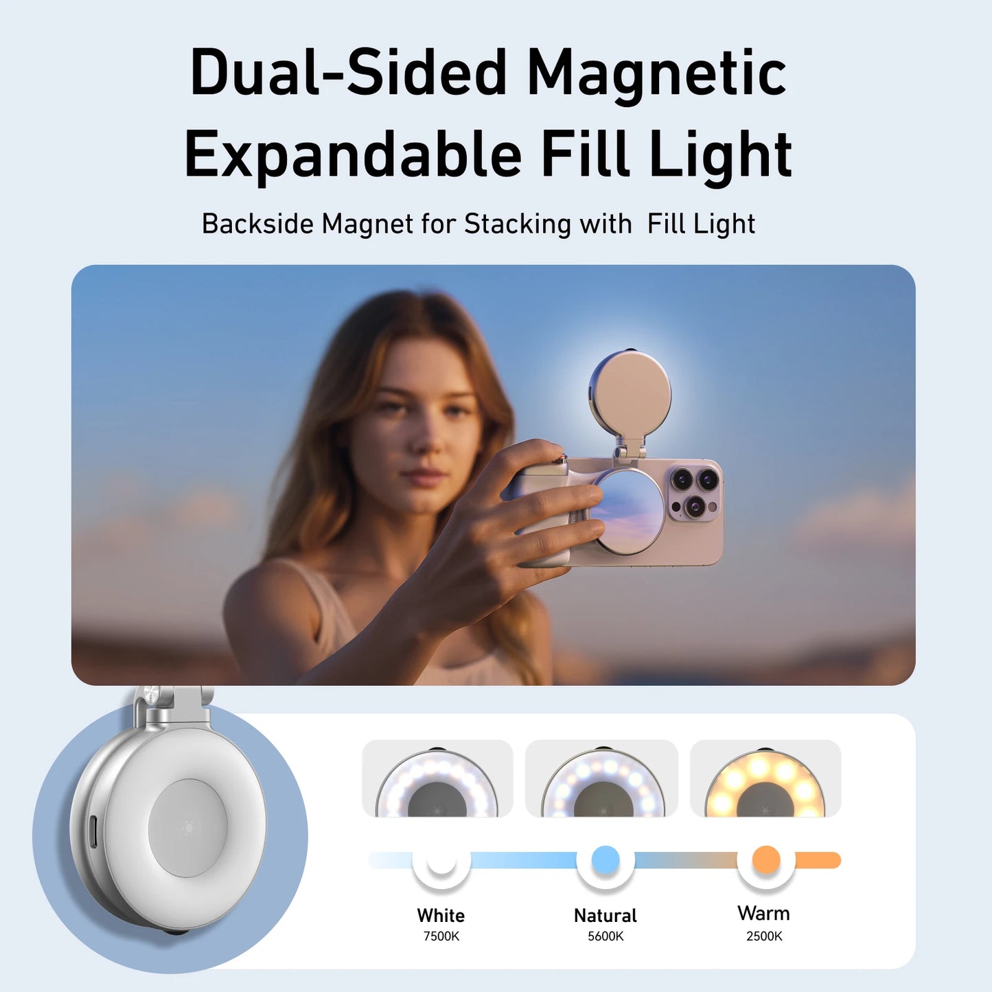 Magnetic Phone Grip with Remote – Pro Video Handle for iPhone & Android
