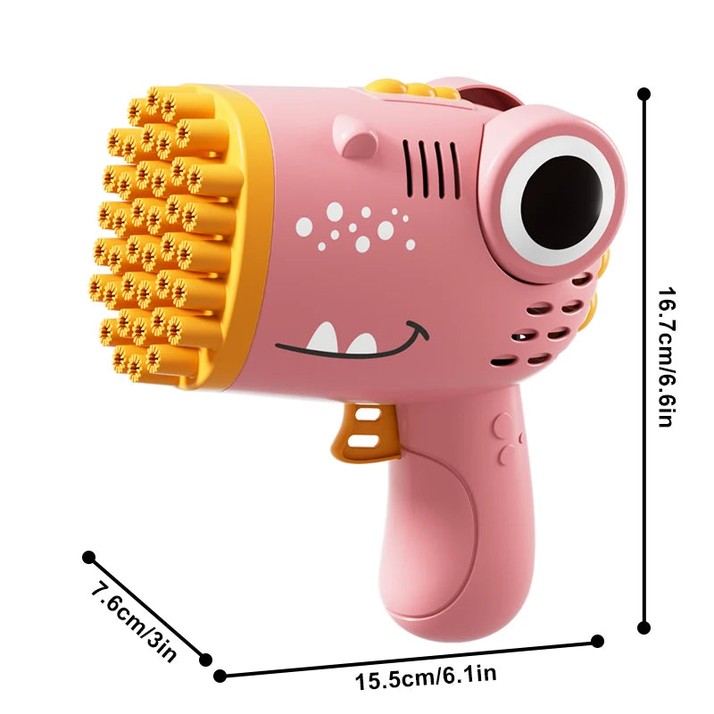Dino Bubble Gun for Kids – Automatic Bubble Blaster Toy