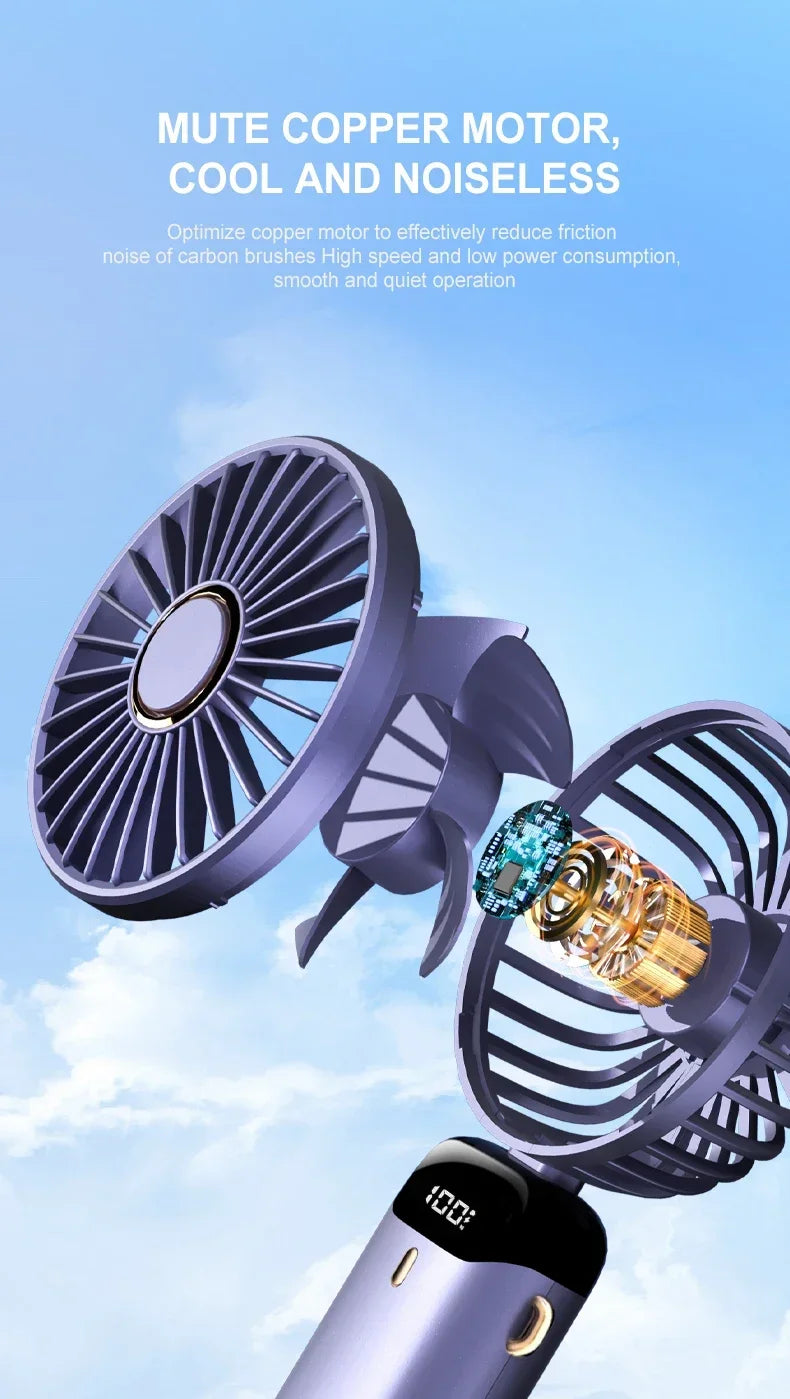 Portable Neck Fan – Foldable USB Rechargeable Mini Cooler