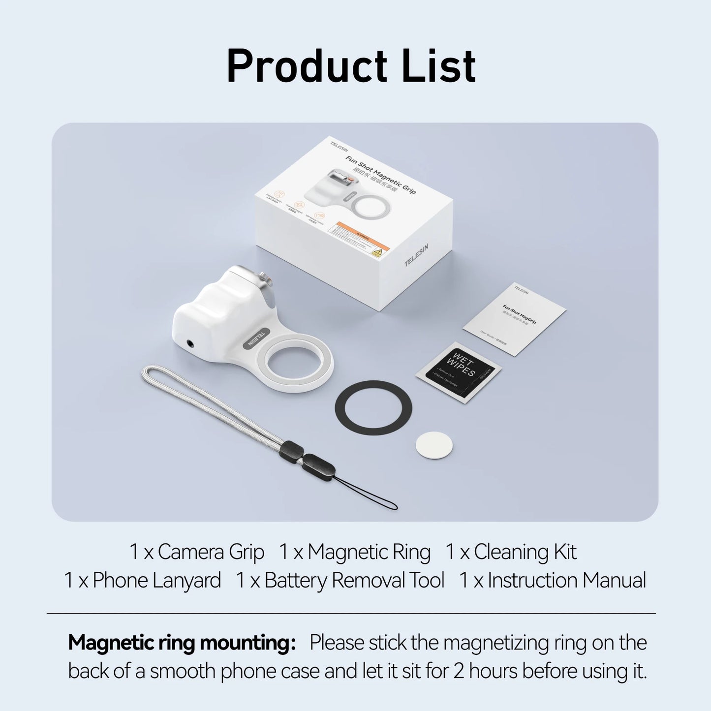 Magnetic Phone Grip with Remote – Pro Video Handle for iPhone & Android