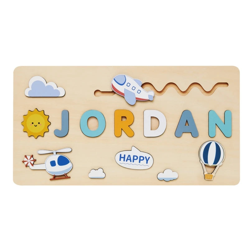 Personalized Wooden Name Puzzle – Montessori Toy for Toddlers