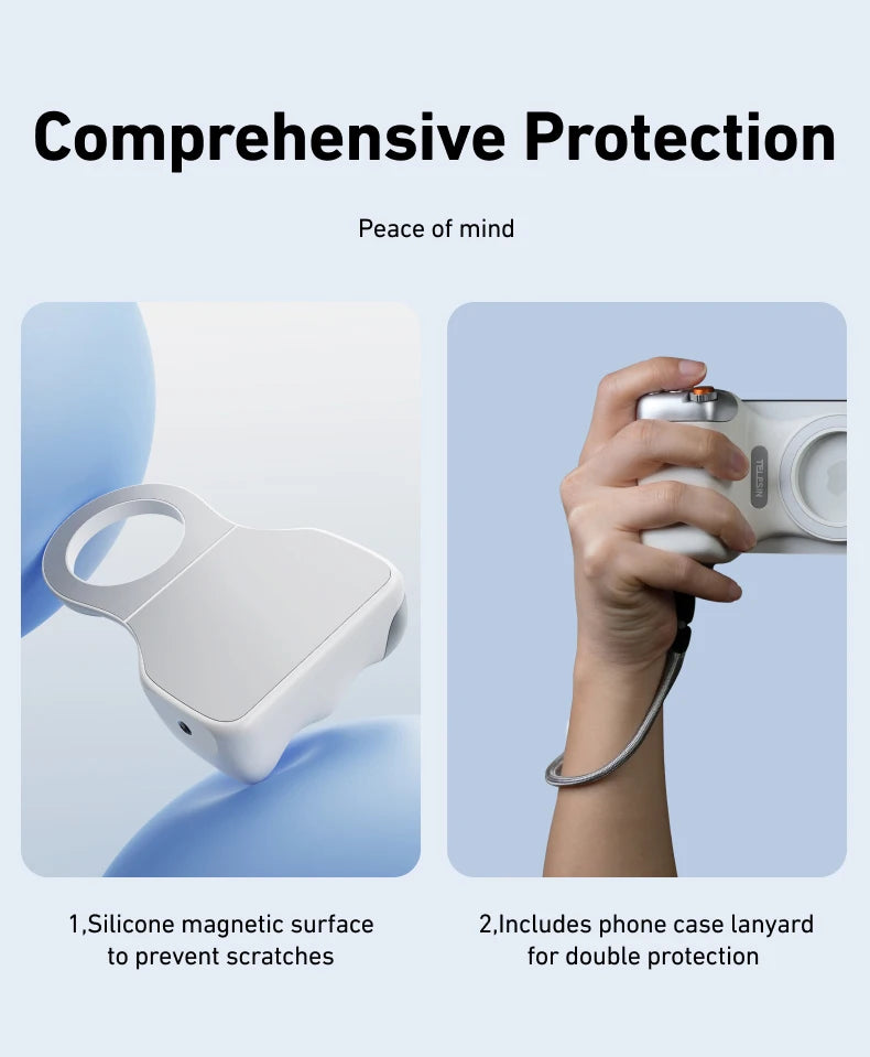 Magnetic Phone Grip with Remote – Pro Video Handle for iPhone & Android